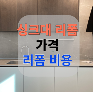 싱크대 리폼 비용